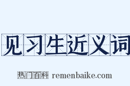 见习生近义词是什么意思的图片